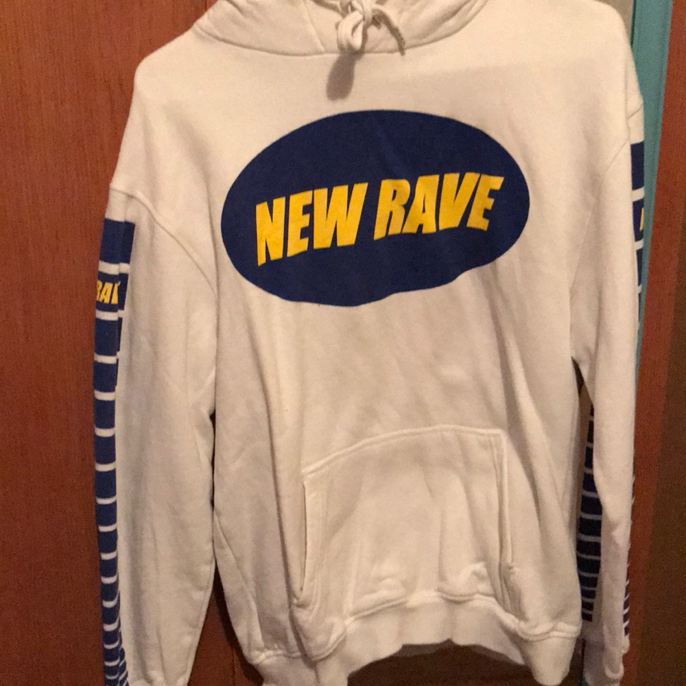 New rave white hoodie